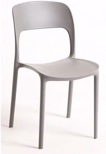 Silla de jardín moderna Inis de Regalos Miguel en color gris mate, apilable y resistente a la intemperie