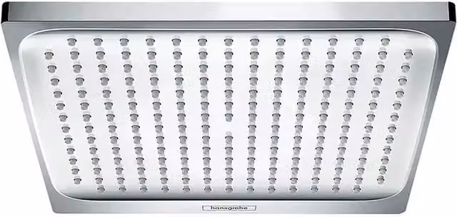 Rociador de ducha Hansgrohe Rain cuadrado en cromo, An/An/Al: 24 x 24 cm