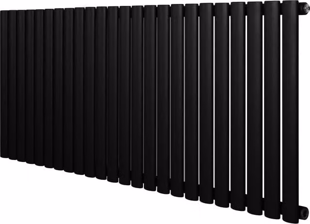 Radiador de columna ovalado simple Monster Shop en acero al carbono color negro, 1369 W, An/Al: 60 x 144 cm