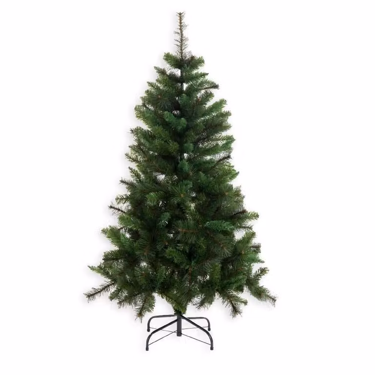 Árbol de Navidad clásico LolaHome de color verde con ramas desmontables, Altura: 180 cm