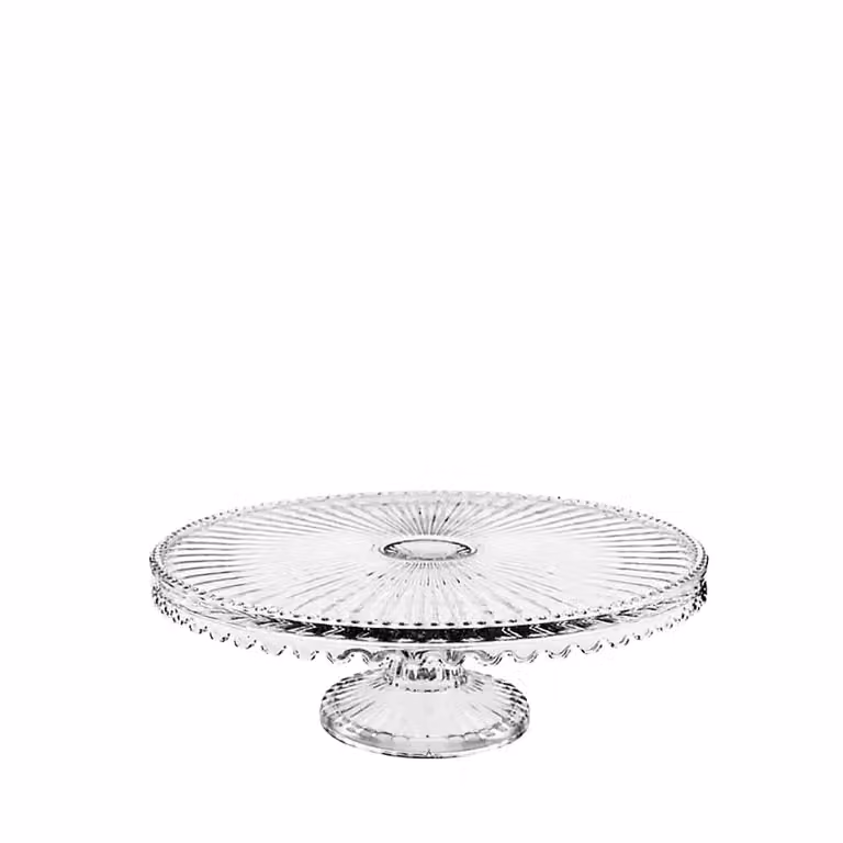 Plato para tarta en pie de vidrio transparente Aulica redondo An/P/Al: 32 x 32 x 12 cm