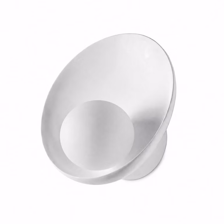 Aplique de pared Mid-Century ALPINALUZ en blanco y dorado con bola de cristal y casquillo G9, Altura: 26 cm