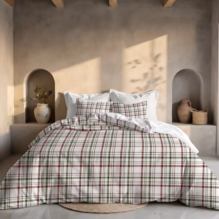 Funda nórdica de Navidad Muare Home multicolor en poliéster, An/P/Al: 240 x 220 cm