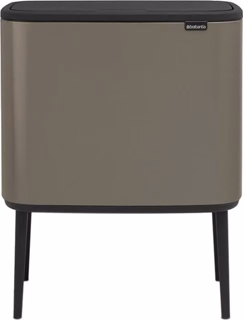 Cubo de basura para reciclar Brabantia Bo Touch Bin de 11 + 23 L con sistema soft close y cubo interior extraíble en color plata