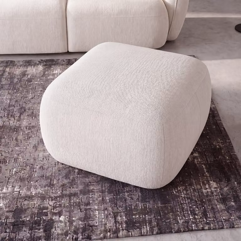 Puf modular de sofá Maison du Monde en poliéster efecto lino color beige