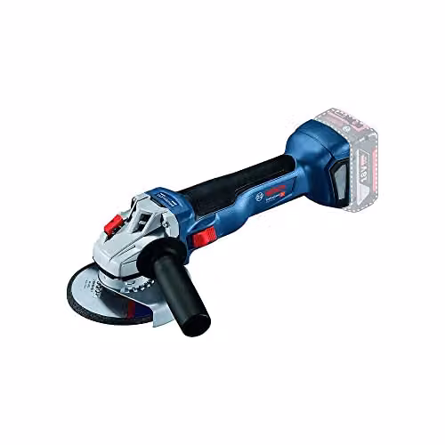 Amoladora angular a batería Bosch Professional GWS 18V-10 Brushless de 125 mm y 9000 rpm en color azul, plata y negro