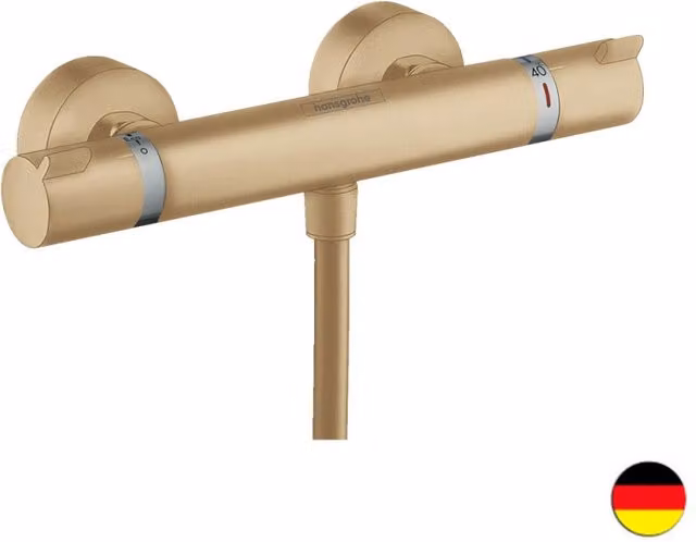 Termostato de ducha Hansgrohe Ecostat con monomando y ahorro de agua en latón color latón cepillado