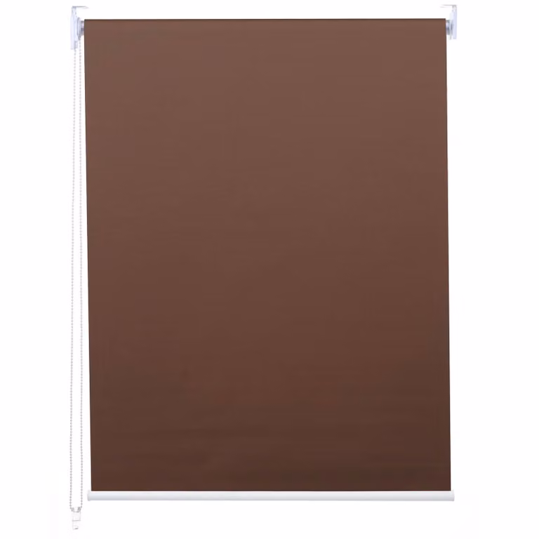 Estor enrollable Mendler opaco de poliéster con protección térmica y UV, color marrón o blanco, An: 60 cm, Al: 160 cm