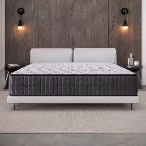 Colchón híbrido viscoelástico COSMOS para adultos, An/P: 140 x 190 cm, Altura: 30 cm, color gris y blanco