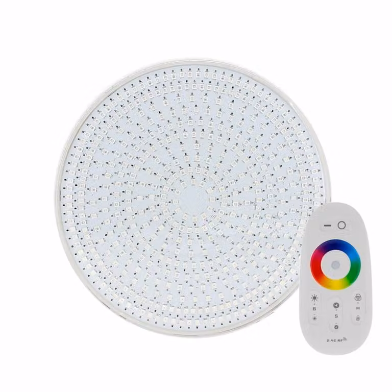 Kit de lámpara LED Slim PAR56 LEDBOX para piscinas con mando RGB, 35W, 12V DC, IP68, color blanco y multicolor