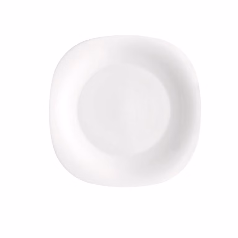 Juego de 6 platos de postre Parma de Bormioli Rocco en vidrio opal blanco de 20 cm