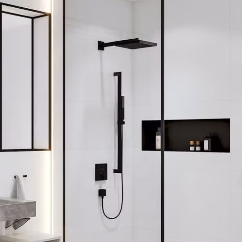 Brazo de ducha Hansgrohe E de 39 cm en negro mate