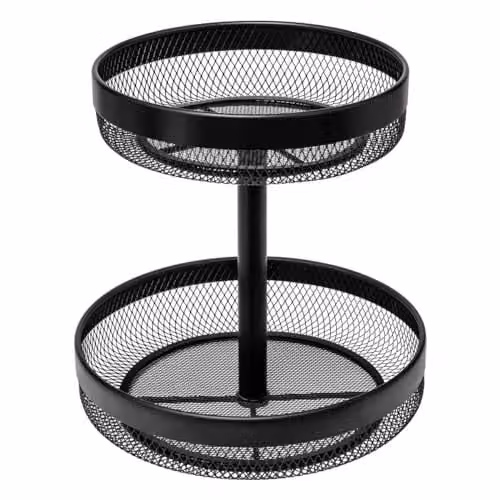 Cesta de fruta Mayaj de 5five con 2 niveles en color negro