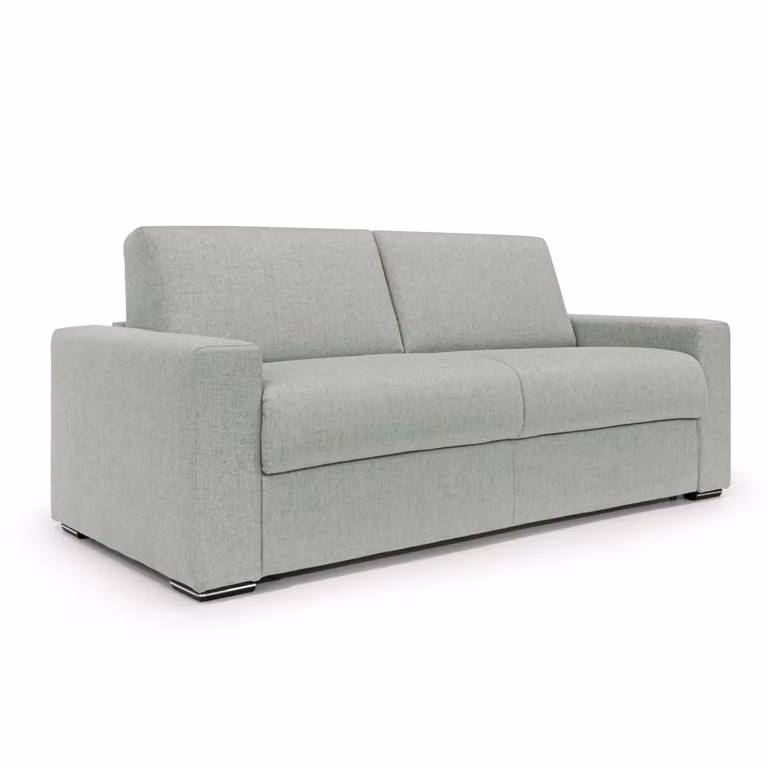 Sofá convertible moderno Divani.Store en gris con colchón de 20 cm y Ancho: 220 cm