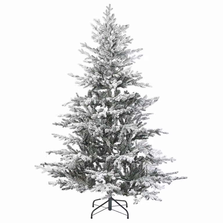 Árbol de Navidad Beliani con luces LED blanco y verde, Altura: 180 cm