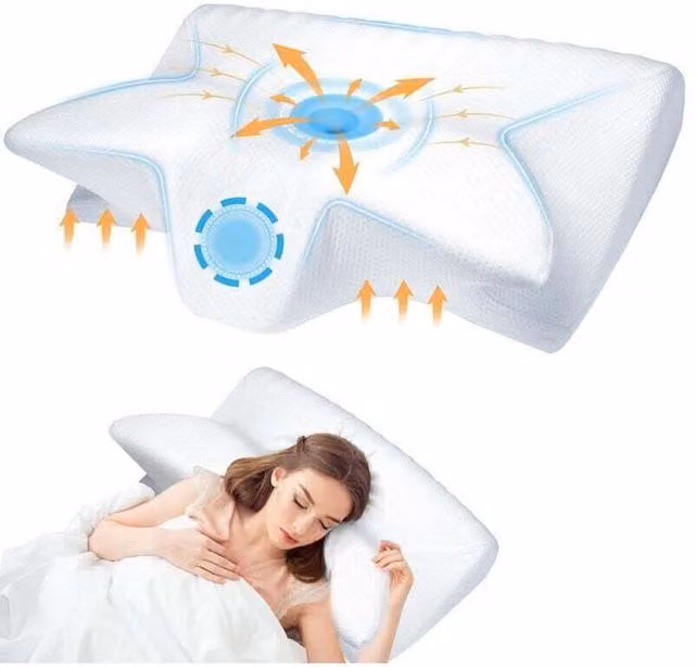 Almohada Cervical Ergonómica Verlihot Nuk de Espuma Viscoelástica Blanca para Adultos