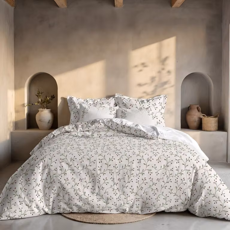 Funda nórdica de Navidad Muare Home multicolor en poliéster de 200 x 200 cm