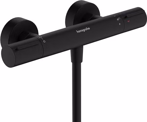Termostato de ducha empotrado Hansgrohe Ecostat Element en negro mate con tecnología EcoStop+ y SafetyStop