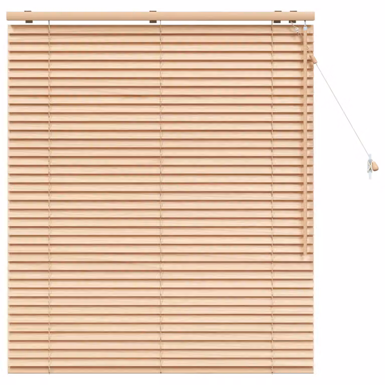 Persiana veneciana de madera vidaXL en color marrón con aspecto de roble, An/Al: 115 x 130 cm, 35 mm
