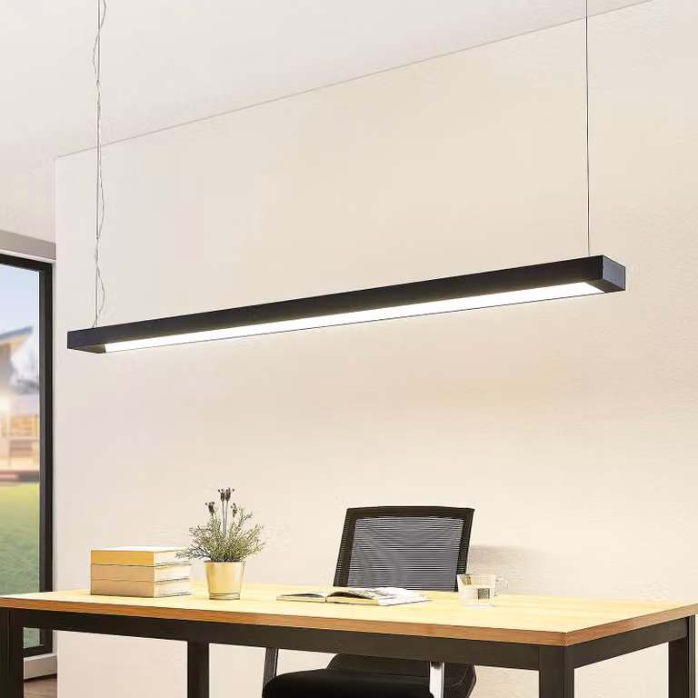 Lámpara colgante LED Arcchio de aluminio y plástico en color negro para hogar u oficina con diseño moderno