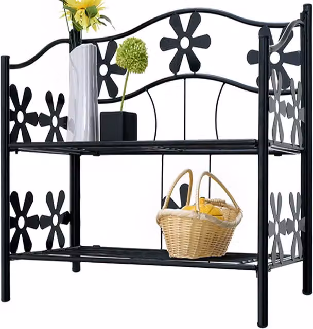 Estantería de metal Deuba® Negro An/P/Al: 60 x 30 x 50 cm