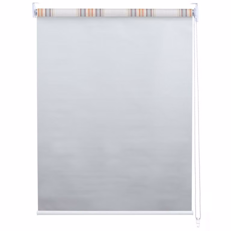 Estor enrollable Mendler HWC-D52 opaco con diseño de rayas, térmico y resistente a los rayos UV, An/P/Al: 60 x 160 cm, colores gris, marrón y naranja