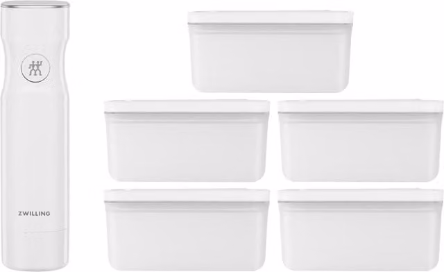 Set básico de vacío para la preparación de comidas ZWILLING Fresh & Save en plástico y vidrio color blanco