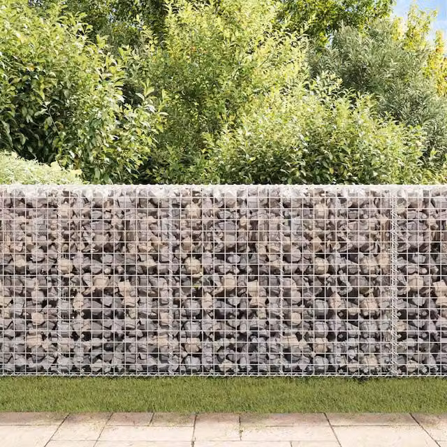 Muro de gaviones SYFAX de acero galvanizado color gris y plata, An/P/Al: 200 x 20 x 85 cm