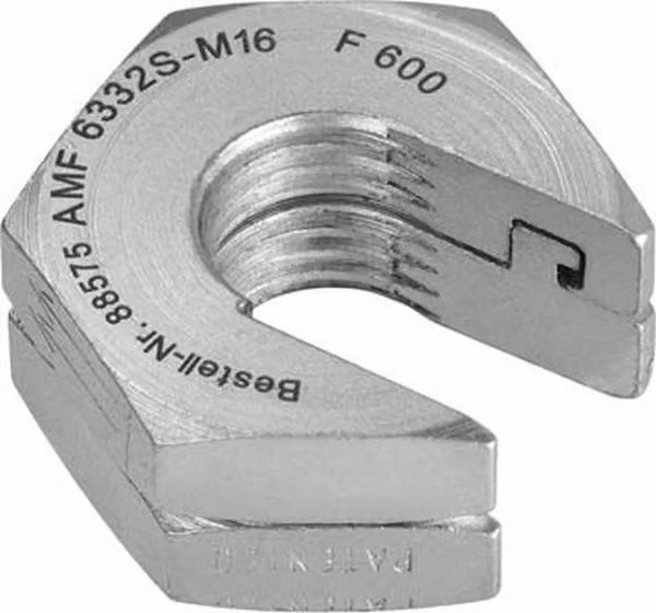 Tuerca de fijación rápida AMF de acero galvanizado color plata, Agujero: M12, An/P/Al: 27 x 27 x 15,0 mm