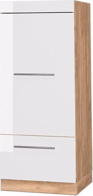 Armario para microondas Vicco Fame-Line blanco alto brillo An/P/Al: 60 x 58,1 x 153,6 cm