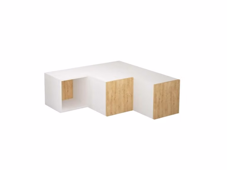 Mueble de TV moderno Menzzo en color roble y blanco para tu salón con acabado mate