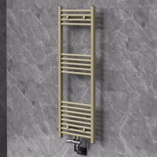 Radiador Toallero LuxeBath Sahara Beige con Válvula Termostática An/Al: 120 x 50 cm