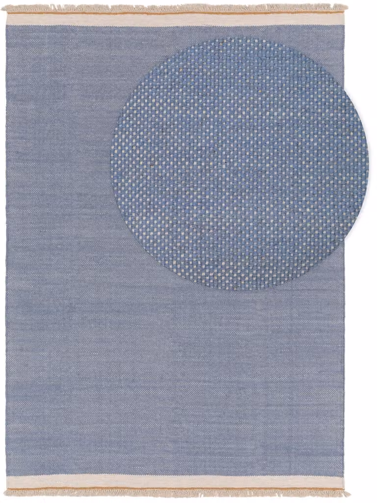 Alfombra de lana y algodón Benuta azul de diseño moderno An/P: 200 x 300 cm