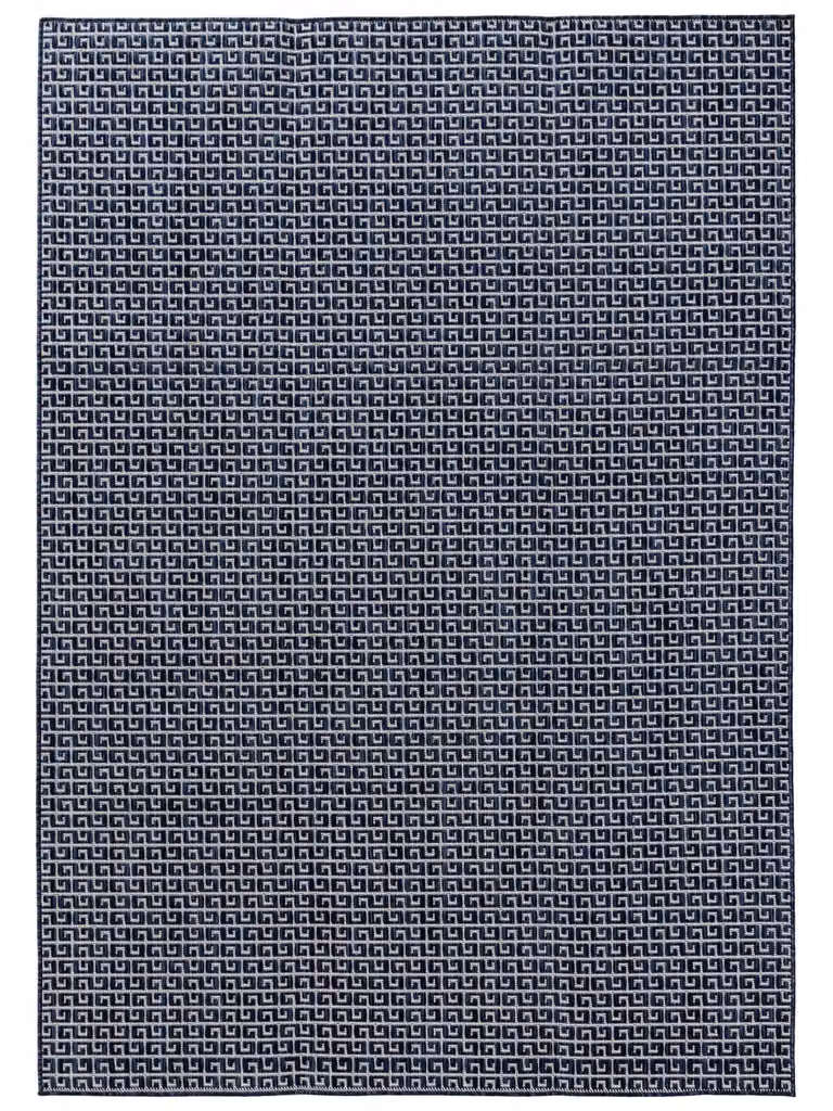 Alfombra Benuta azul de diseño geométrico moderno para interior y exterior, An/P: 240 x 350 cm