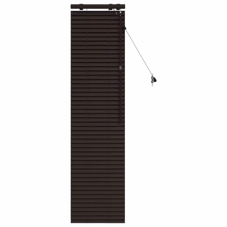 Persiana veneciana de madera vidaXL en marrón, An: 160 cm, Al: 50 cm, con lamas de 35 mm