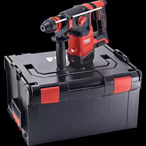 Martillo Perforador Electroportátil Flex Che 2-26 18.0-EC SDS Plus de 18 V con Estuche y Accesorios en Color Rojo