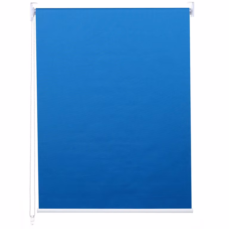 Estor enrollable Mendler HWC-D52 opaco de poliéster con protección térmica y UV, color azul, An/Al: 60 x 160 cm