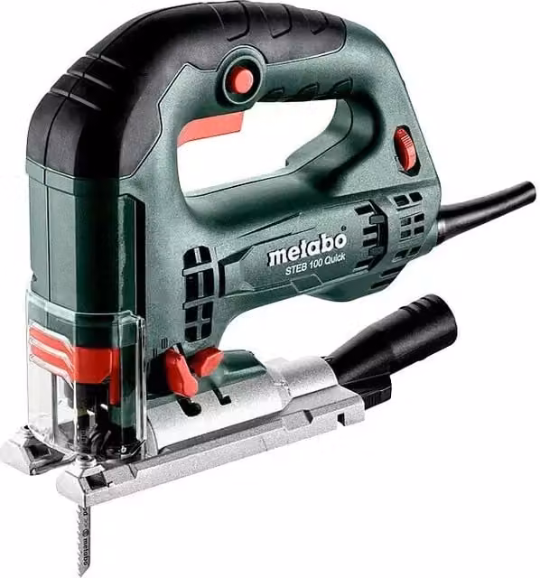 Caladora eléctrica Metabo STEB 100 Quick verde con profundidad de corte máxima en madera de 100 mm