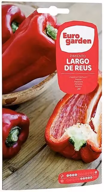 Semillas de Pimiento Largo de Reus Euro Garden para tu huerto de vegetales