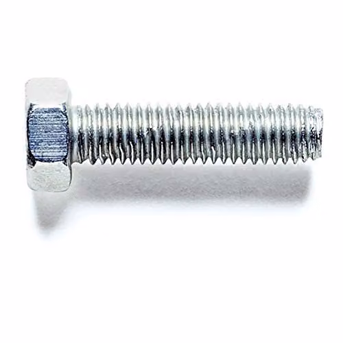 Tornillo hexagonal Fontana M10x45 DIN 933 de acero con rosca 8.8 y acabado zincado blanco, pack de 100 unidades