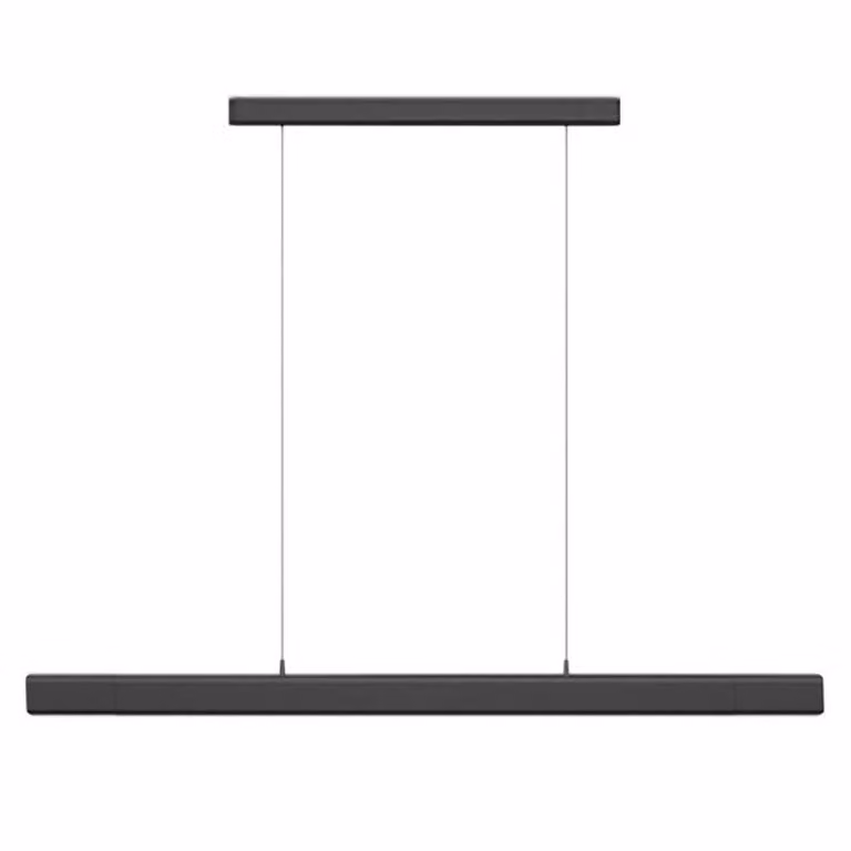Lámpara colgante LEDBOX Vision de 30W con 2 focos orientables, sensor táctico y regulable, color antracita y luz blanco cálido, An: 120 cm