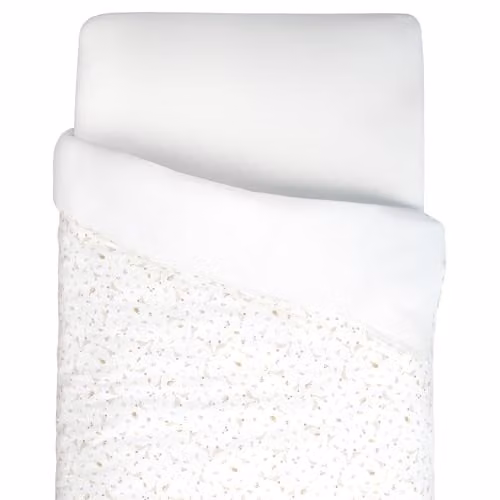Funda nórdica reversible Sevira Kids Sidonia para bebé en algodón blanco con diseño floral y transpirable