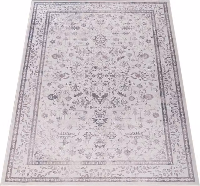 Alfombra lavable Sami beige de estilo oriental y clásico, An/P: 200 x 280 cm