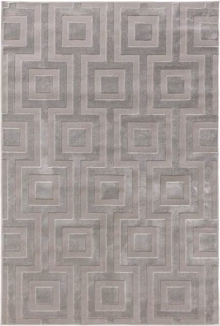 Alfombra Benuta Claire de color gris para comedor, diseño moderno y rectangular, An/P: 200 x 300 cm