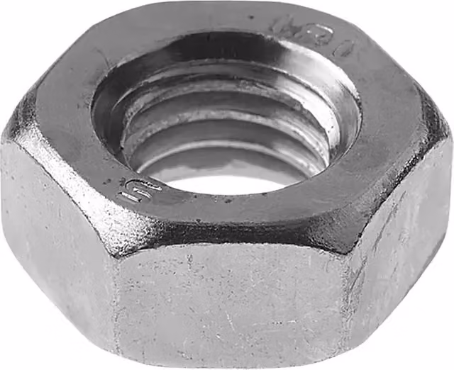 Tuerca hexagonal de acero inoxidable Profi Depot, color plata, M8, Ancho de llave: 13 mm, 100 unidades