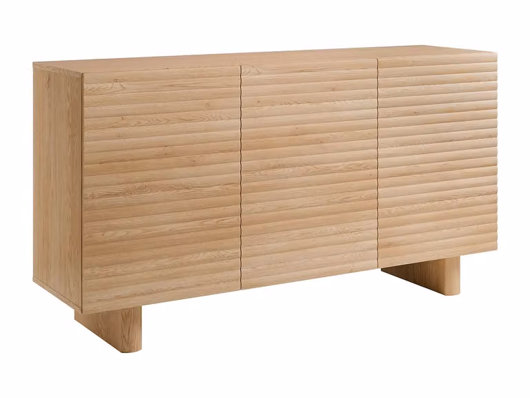 Aparador moderno de 3 puertas en MDF color beige de LUDIMA