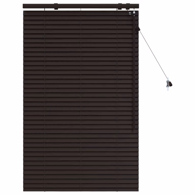 Persiana veneciana de madera vidaXL en marrón oscuro, An/Al: 80 x 130 cm