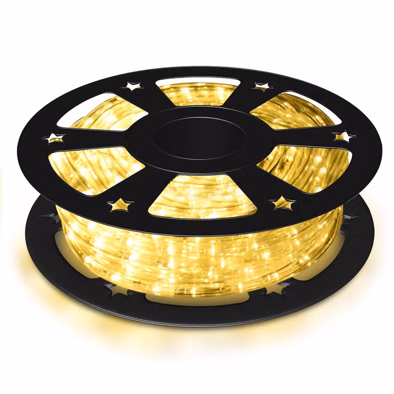 Manguera de luces LED Costway de 20 m con 720 luces para decoración de Navidad en interior y exterior, color blanco cálido