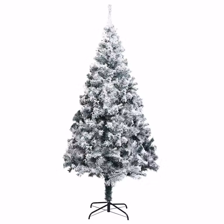 Árbol de Navidad artificial vidaXL verde con nieve de 180 cm