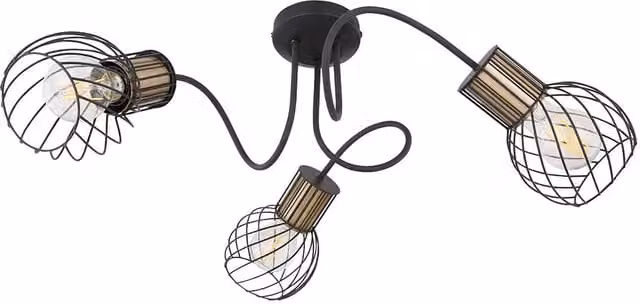 Plafón Argusto de Globo Lighting en color negro, fabricado en metal con diseño moderno y compatible con bombilla E27, Diámetro: 60 cm